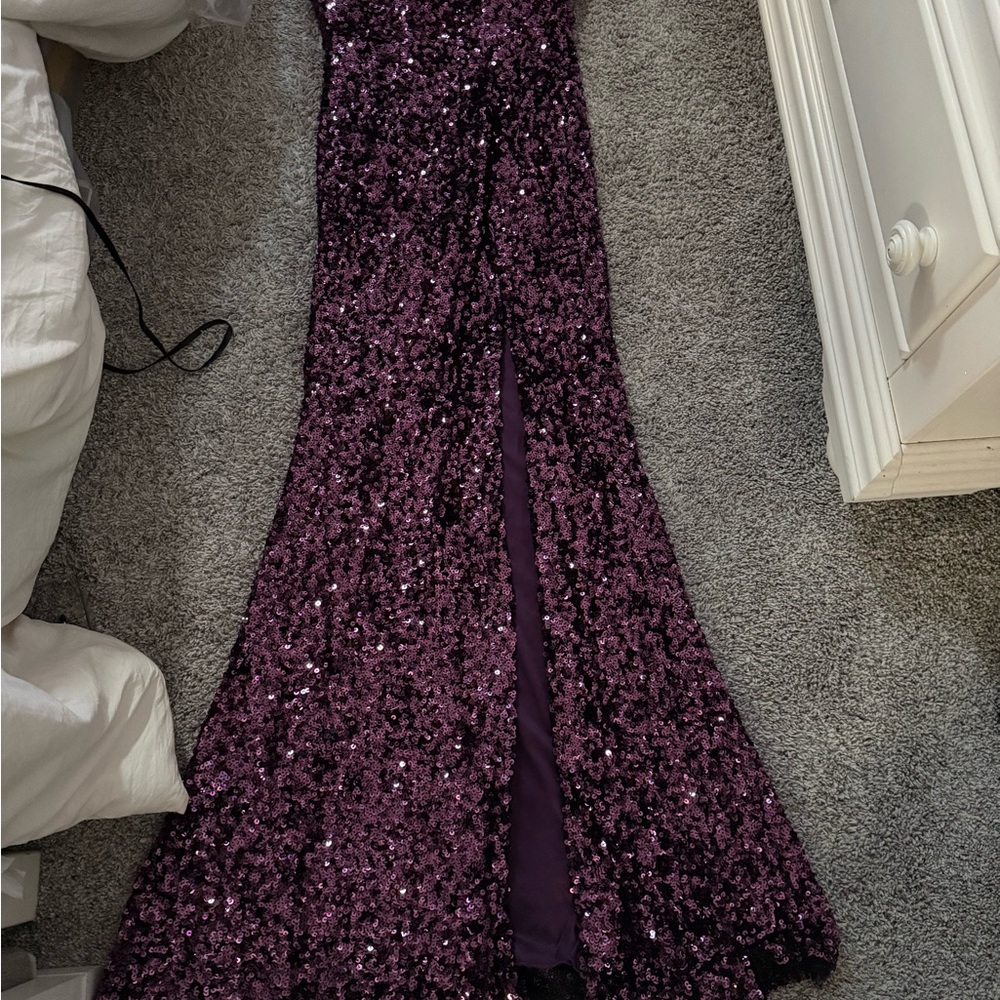 Jules & Cleo Purple Sequin Dress